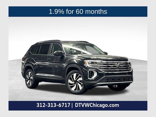 Deep Black Pearl 2026 Volkswagen Atlas 2.0T SE w/Technology 4MOTION
