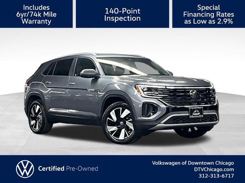 Platinum Gray Metallic 2025 Volkswagen Atlas Cross Sport 2.0T SE w/Technology 4MOTION