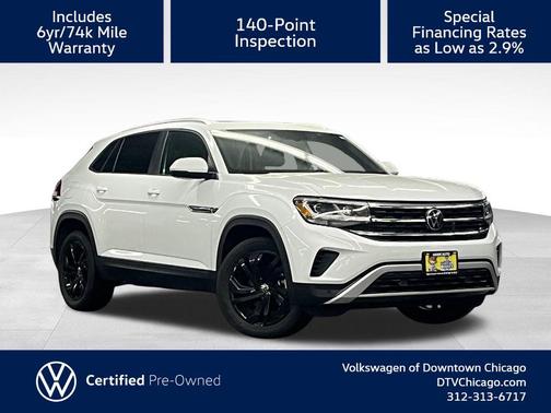 Pure White 2023 Volkswagen Atlas Cross Sport 3.6L V6 SE w/Technology