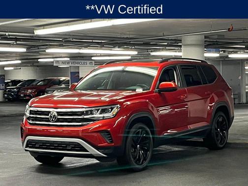 Aurora Red Metallic 2022 Volkswagen Atlas 2.0T SE w/Technology