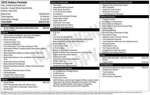 2023 Subaru Forester Base (CVT)