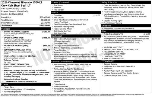 2026 Chevrolet Silverado 1500 LT