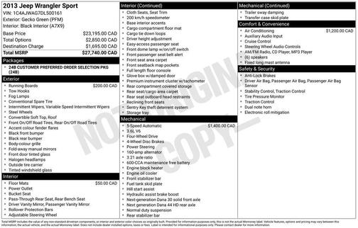 2013 Jeep Wrangler Sport