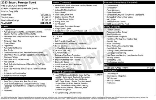 2023 Subaru Forester Sport