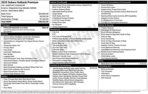 2025 Subaru Outback Premium