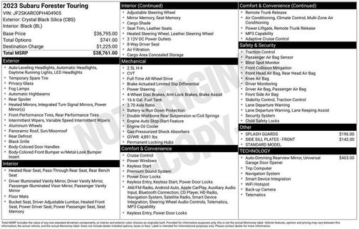 2023 Subaru Forester 2.5i Touring