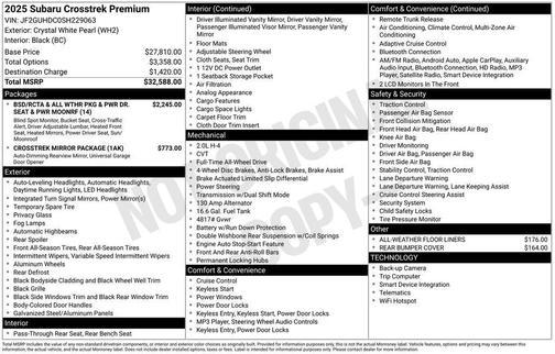 2025 Subaru Crosstrek Premium