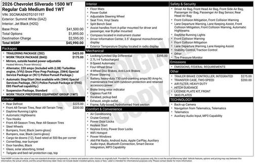 2026 Chevrolet Silverado 1500 WT