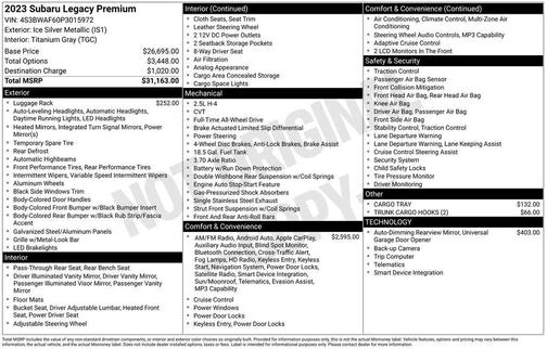 2023 Subaru Legacy Premium