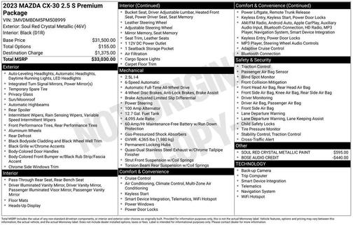 2023 Mazda CX-30 Premium Package