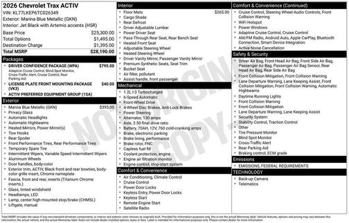 2026 Chevrolet Trax ACTIV