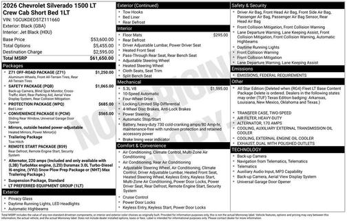 2026 Chevrolet Silverado 1500 LT