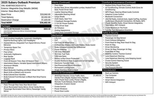 2025 Subaru Outback Premium