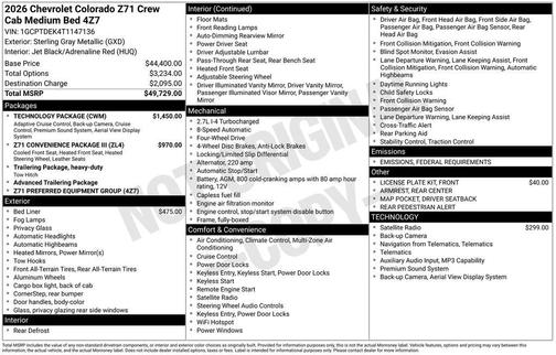 2026 Chevrolet Colorado Z71