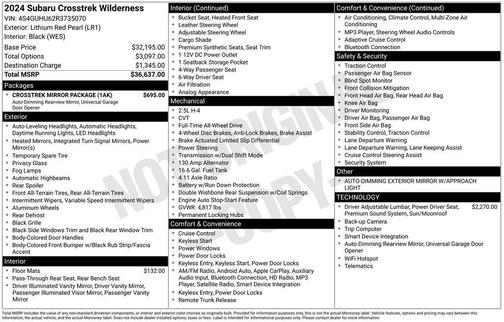 2024 Subaru Crosstrek Wilderness