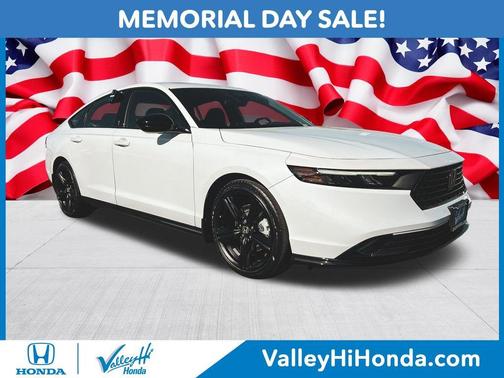 Platinum White Pearl 2026 Honda Accord Hybrid Sport-L