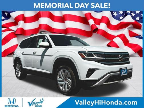 Pure White 2021 Volkswagen Atlas 3.6 V6 SEL
