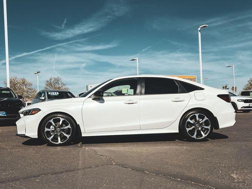 White 2025 Honda Civic Hybrid