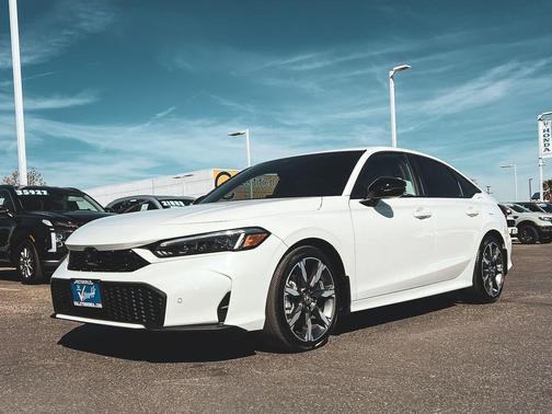White 2025 Honda Civic Hybrid