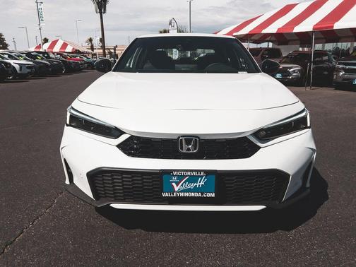 Platinum White Pearl 2026 Honda Civic Hybrid Sport Touring
