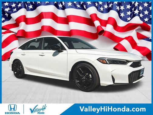 Platinum White Pearl 2026 Honda Civic Hybrid Sport