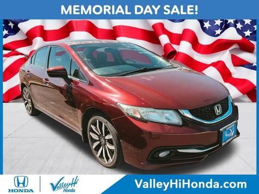 Red 2015 Honda Civic EX-L