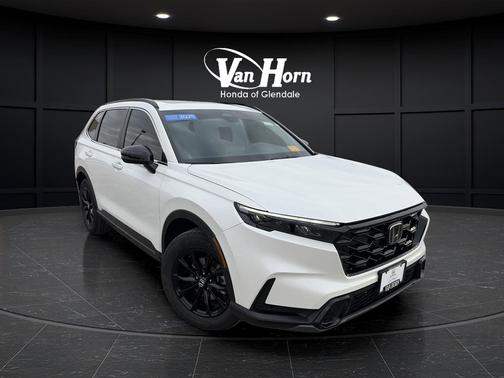 Platinum White Pearl 2025 Honda CR-V Hybrid Sport AWD