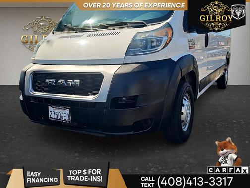 Bright White Clearcoat 2021 RAM ProMaster 3500 High Roof
