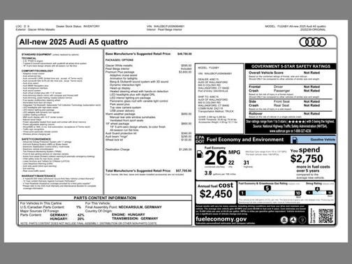 2025 Audi A5 Premium Plus