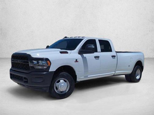 Bright White Clearcoat 2023 RAM 3500 Tradesman Crew Cab 4x4 8' Box