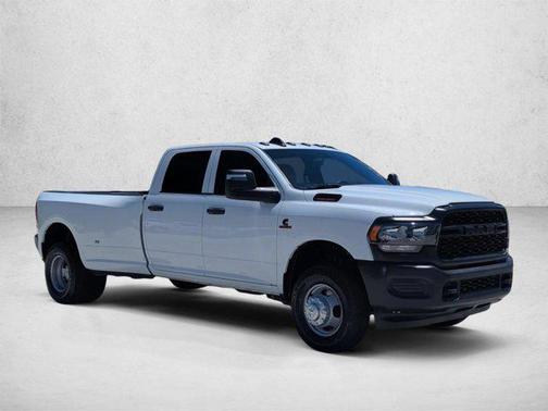 Bright White Clearcoat 2023 RAM 3500 Tradesman Crew Cab 4x4 8' Box