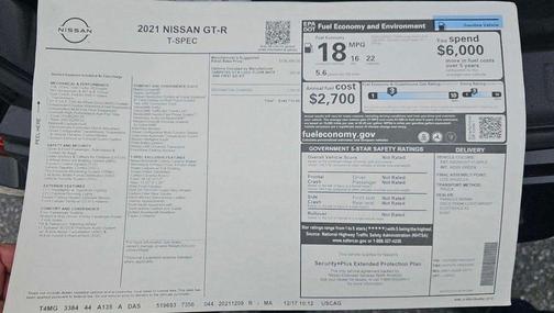 Midnight Purple 2021 Nissan GT-R T-spec Dual-clutch 6-Speed Transmission