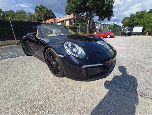 Jet Black Metallic 2017 Porsche 911 Carrera 4S Cabriolet