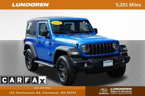 Hydro Blue Pearl 2025 Jeep Wrangler Sport