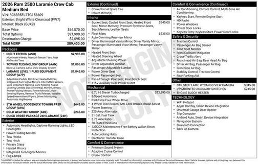 2026 RAM 2500 Laramie