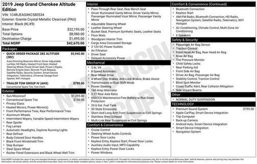 2019 Jeep Grand Cherokee Altitude
