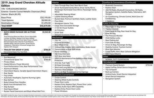 2019 Jeep Grand Cherokee Altitude