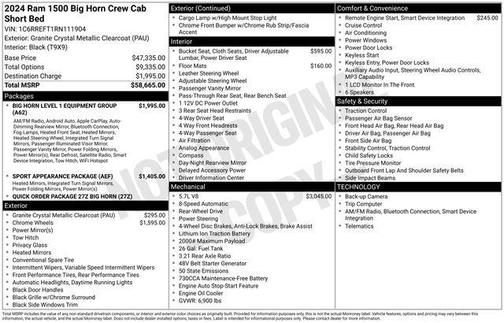 2024 RAM 1500 Big Horn/Lone Star