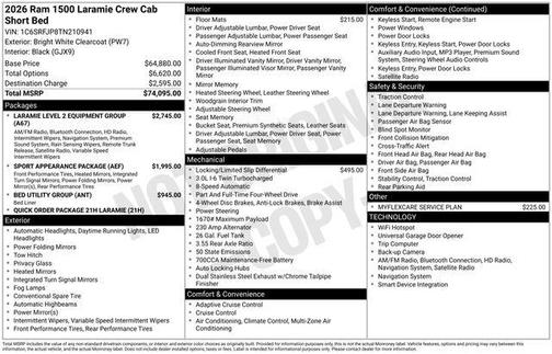 2026 RAM 1500 Laramie