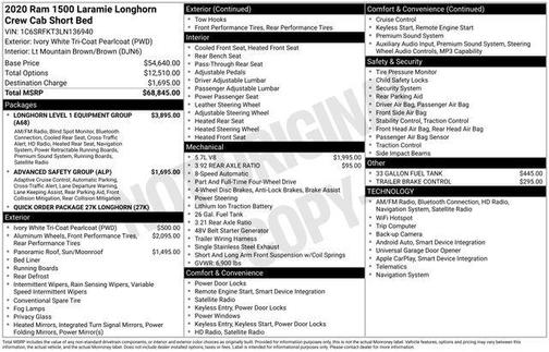 2020 RAM 1500 Longhorn