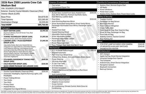 2026 RAM 2500 Laramie