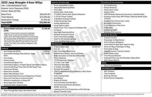 2025 Jeep Wrangler Willys