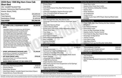 2020 RAM 1500 Big Horn/Lone Star