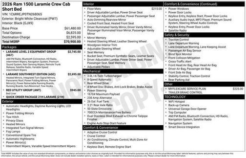 Bright White Clearcoat 2026 RAM 1500 Laramie