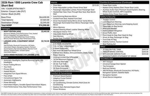 2026 RAM 1500 Laramie