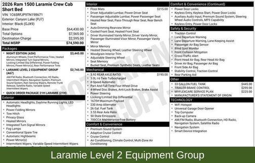 2026 RAM 1500 Laramie
