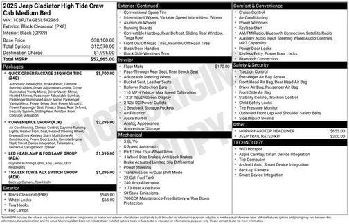 2025 Jeep Gladiator High Tide