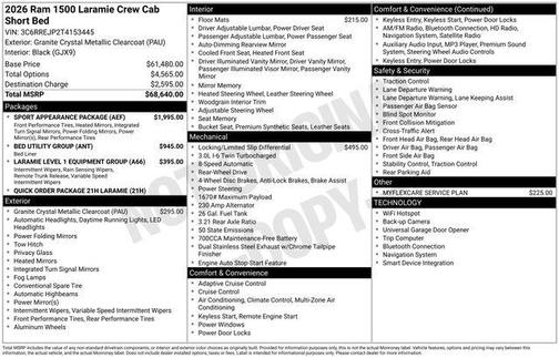 2026 RAM 1500 Laramie