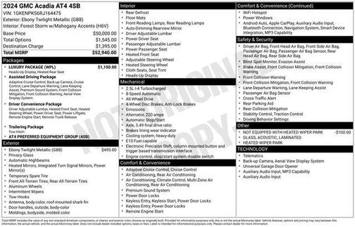 2024 GMC Acadia AWD AT4