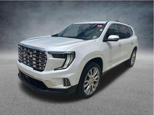 White Frost Tricoat 2025 GMC Acadia Denali